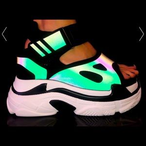 This shoe runs small do to back strap. Size 9